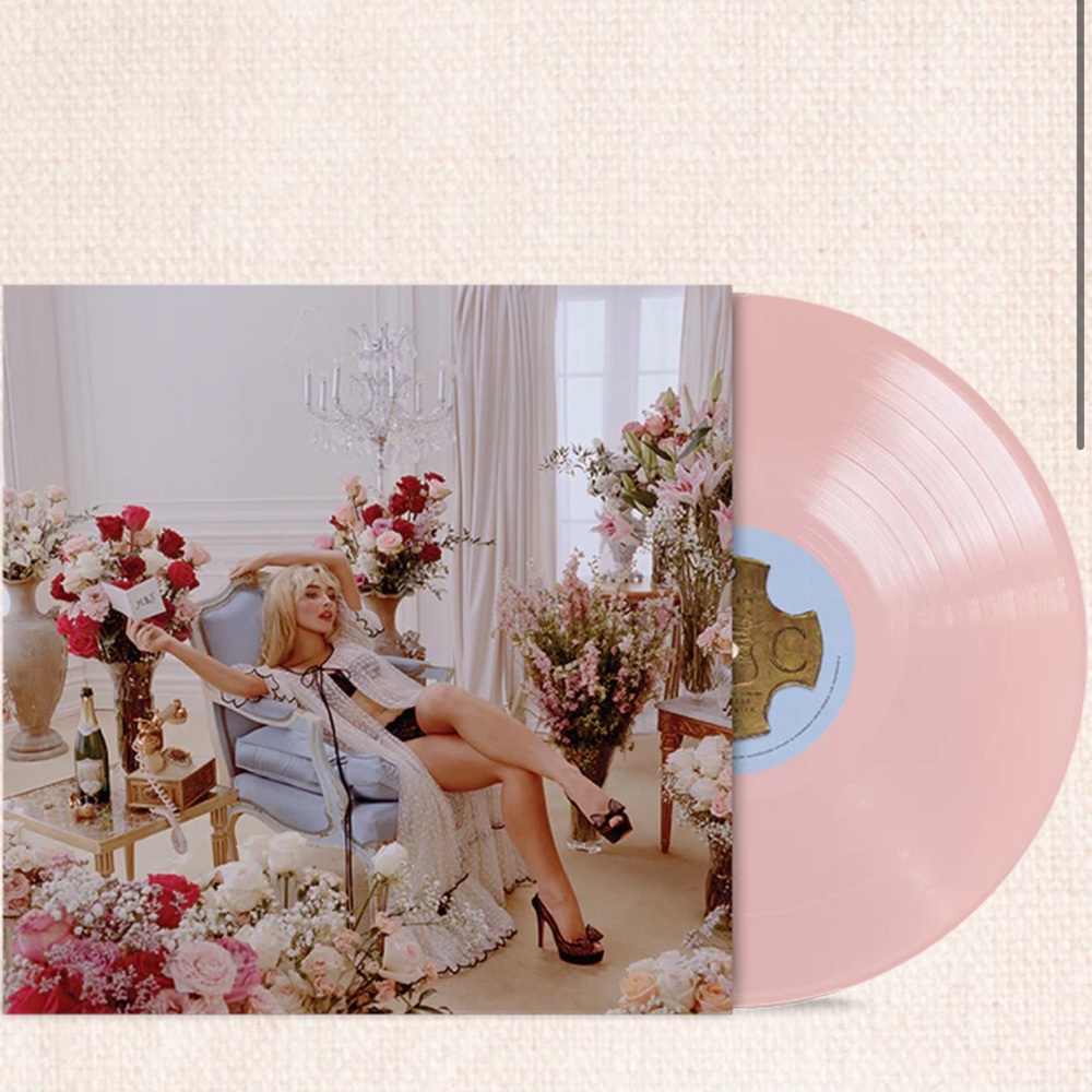 Limited Edition Man’s Best Friend Sabrina Carpenter Pink Vinyl Record